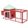 Chicken coop with nesting box solid red fir wood 190x72x102 cm by vidaXL, Cages and habitats for small animals - Ref: Foro24-...