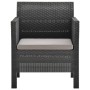 Garden chair with PP cushion anthracite rattan by vidaXL, Garden chairs - Ref: Foro24-315639, Price: 93,99 €, Discount: %