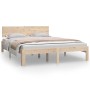 Estructura de cama madera maciza de pino 140x200 cm de vidaXL, Camas y somieres - Ref: Foro24-833115, Precio: 163,74 €, Descu...