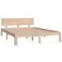 Estructura de cama madera maciza de pino 140x200 cm de vidaXL, Camas y somieres - Ref: Foro24-833115, Precio: 163,74 €, Descu...