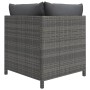 Set de muebles de jardín 10 pzas y cojines ratán sintético gris de vidaXL, Conjuntos de jardín - Ref: Foro24-3059774, Precio:...