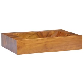 Lavabo de madera maciza de teca 50x35x10 cm de vidaXL, Lavabos - Ref: Foro24-326163, Precio: 171,58 €, Descuento: %