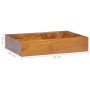 Waschbecken aus massivem Teakholz, 50 x 35 x 10 cm von vidaXL, Sinkt - Ref: Foro24-326163, Preis: 171,47 €, Rabatt: %