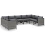 9-piece garden furniture set and gray synthetic rattan cushions by vidaXL, Garden sets - Ref: Foro24-3059767, Price: 514,02 €...