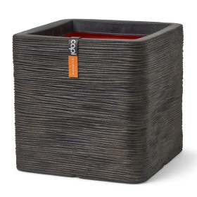 Capi Nature Rib square dark brown flower pot 50x50x50 cm by Capi, Pots and planters - Ref: Foro24-434838, Price: 167,99 €, Di...