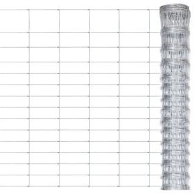 Silver galvanized steel garden fence 50x1.6 m by vidaXL, fence panels - Ref: Foro24-149492, Price: 101,58 €, Discount: %