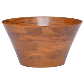 Lavabo de madera maciza de teca Φ40x20 cm de vidaXL, Lavabos - Ref: Foro24-326161, Precio: 116,99 €, Descuento: %