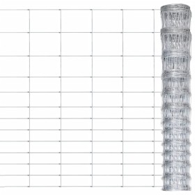 Silver galvanized steel garden fence 50x1.6 m by vidaXL, fence panels - Ref: Foro24-149491, Price: 111,51 €, Discount: %