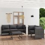 6-piece garden furniture set and gray synthetic rattan cushions by vidaXL, Garden sets - Ref: Foro24-3059759, Price: 411,99 €...