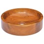 Lavabo de madera maciza de teca Φ40x10 cm de vidaXL, Lavabos - Ref: Foro24-326159, Precio: 126,81 €, Descuento: %