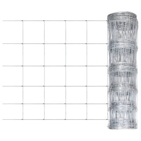 Silver galvanized steel garden fence 50x0.8 m by vidaXL, fence panels - Ref: Foro24-149482, Price: 51,23 €, Discount: %