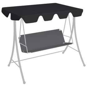 Replacement canopy for garden swing black 150/130x105/70 cm by vidaXL, Covers for tents and gazebos - Ref: Foro24-312106, Pri...