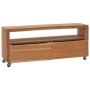 TV-Schrank mit Rollen aus massivem Teakholz 110x30x40 cm von vidaXL, TV-Möbel - Ref: Foro24-326131, Preis: 221,51 €, Rabatt: %