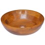 Solid teak wood washbasin Φ40x10 cm by vidaXL, Sinks - Ref: Foro24-326160, Price: 98,84 €, Discount: %