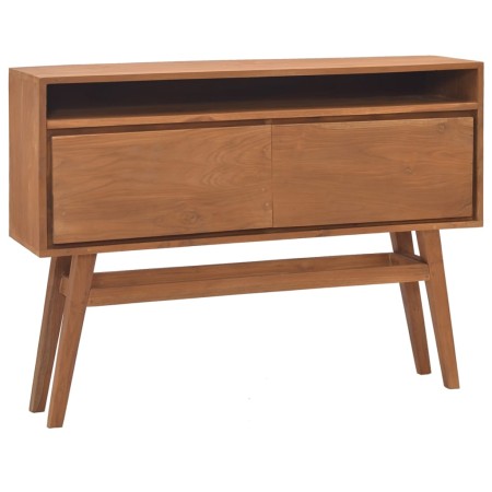 Solid teak wood console table 110x30x79 cm by vidaXL, Side tables - Ref: Foro24-326136, Price: 203,50 €, Discount: %