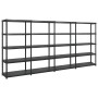 Storage shelves 5 levels black plastic 366x45.7x185 cm by vidaXL, Industrial shelving - Ref: Foro24-3059862, Price: 343,82 €,...