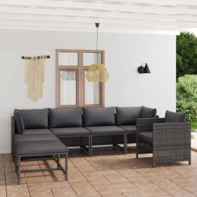 7-piece garden furniture set and gray synthetic rattan cushions by vidaXL, Garden sets - Ref: Foro24-3059758, Price: 308,99 €...