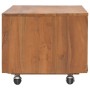 TV cabinet with wheels solid teak wood 80x50x42 cm by vidaXL, TV Furniture - Ref: Foro24-326130, Price: 235,88 €, Discount: %