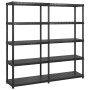 Storage shelves 5 levels black plastic 183x45.7x185cm by vidaXL, Industrial shelving - Ref: Foro24-3059854, Price: 174,88 €, ...