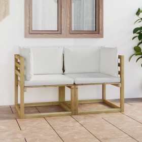 Ecksofa-Kissen für den Garten, 2 Stück, grün imprägniertes Holz von vidaXL, Gartensets - Ref: Foro24-3064994, Preis: 168,99 €...