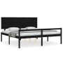 Cama personas mayores cabecero madera maciza negro 200x200 cm de vidaXL, Camas y somieres - Ref: Foro24-3195505, Precio: 189,...