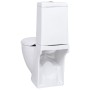 Weißes Downflow-Keramik-Rund-WC von vidaXL, Badezimmer - Ref: Foro24-3059888, Preis: 217,70 €, Rabatt: %