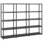 Storage shelves 5 levels black plastic 213x38x170cm by vidaXL, Industrial shelving - Ref: Foro24-3059856, Price: 152,23 €, Di...