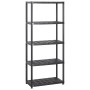 Storage shelves 5 levels black plastic 213x38x170cm by vidaXL, Industrial shelving - Ref: Foro24-3059856, Price: 152,23 €, Di...