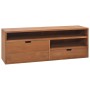 Mueble de TV madera maciza de teca 110x30x40 cm de vidaXL, Muebles TV - Ref: Foro24-326119, Precio: 193,16 €, Descuento: %