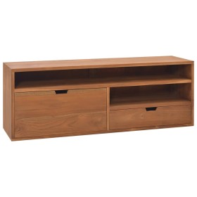 Mueble de TV madera maciza de teca 110x30x40 cm de vidaXL, Muebles TV - Ref: Foro24-326119, Precio: 193,99 €, Descuento: %