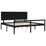 Cama personas mayores cabecero madera maciza negro 200x200 cm de vidaXL, Camas y somieres - Ref: Foro24-3195505, Precio: 189,...