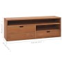 Mueble de TV madera maciza de teca 110x30x40 cm de vidaXL, Muebles TV - Ref: Foro24-326119, Precio: 193,16 €, Descuento: %