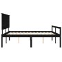 Seniorenbett Massivholz Kopfteil schwarz 200x200 cm von vidaXL, Betten und Lattenroste - Ref: Foro24-3195505, Preis: 189,99 €...