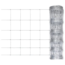 Silver galvanized steel garden fence 50x0.8 m by vidaXL, fence panels - Ref: Foro24-149495, Price: 50,40 €, Discount: %