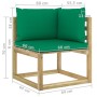 Set de muebles de jardín 9 piezas con cojines madera impregnada de vidaXL, Conjuntos de jardín - Ref: Foro24-3065106, Precio:...