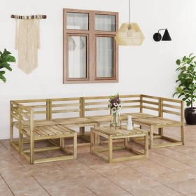 Garden furniture set 7 pieces green impregnated pine wood by vidaXL, Garden sets - Ref: Foro24-3065307, Price: 241,99 €, Disc...