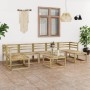 Garden furniture set 8 pieces green impregnated pine wood by vidaXL, Garden sets - Ref: Foro24-3065309, Price: 265,63 €, Disc...