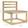 Garden furniture set 8 pieces green impregnated pine wood by vidaXL, Garden sets - Ref: Foro24-3065309, Price: 265,63 €, Disc...