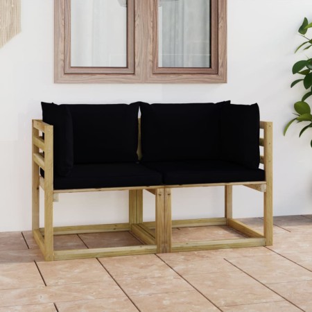 Ecksofa-Kissen für den Garten, 2 Stück, grün imprägniertes Holz von vidaXL, Gartensets - Ref: Foro24-3065144, Preis: 148,21 €...