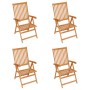 Garden chairs 4 pcs solid teak wood cream cushions by vidaXL, Garden chairs - Ref: Foro24-3065547, Price: 501,99 €, Discount: %