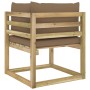 Ecksofa-Kissen für den Garten, 2 Stück, grün imprägniertes Holz von vidaXL, Gartensets - Ref: Foro24-3065174, Preis: 161,26 €...