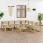 Garden furniture set 9 pieces green impregnated pine wood by vidaXL, Garden sets - Ref: Foro24-3065313, Price: 380,65 €, Disc...