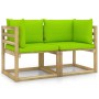 Ecksofa-Kissen für den Garten, 2 Stück, grün imprägniertes Holz von vidaXL, Gartensets - Ref: Foro24-3065264, Preis: 131,39 €...