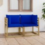 Ecksofa-Kissen für den Garten, 2 Stück, grün imprägniertes Holz von vidaXL, Gartensets - Ref: Foro24-3065234, Preis: 131,39 €...