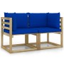 Ecksofa-Kissen für den Garten, 2 Stück, grün imprägniertes Holz von vidaXL, Gartensets - Ref: Foro24-3065234, Preis: 131,39 €...