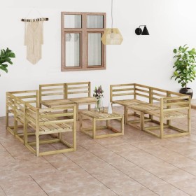 Gartenmöbel-Set 9-teilig grün imprägniertes Kiefernholz von vidaXL, Gartensets - Ref: Foro24-3065312, Preis: 327,11 €, Rabatt: %