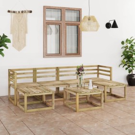 Garden furniture set 7 pieces green impregnated pine wood by vidaXL, Garden sets - Ref: Foro24-3065306, Price: 214,74 €, Disc...