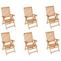 Garden chairs 6 units teak wood with anthracite gray cushions by vidaXL, Garden chairs - Ref: Foro24-3065575, Price: 683,64 €...