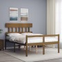 Estructura de cama matrimonio con cabecero madera marrón miel de vidaXL, Camas y somieres - Ref: Foro24-3195389, Precio: 157,...