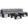 4-piece pallet furniture set with pine wood cushions in black impregnated wood. by vidaXL, Garden sets - Ref: Foro24-3066806,...